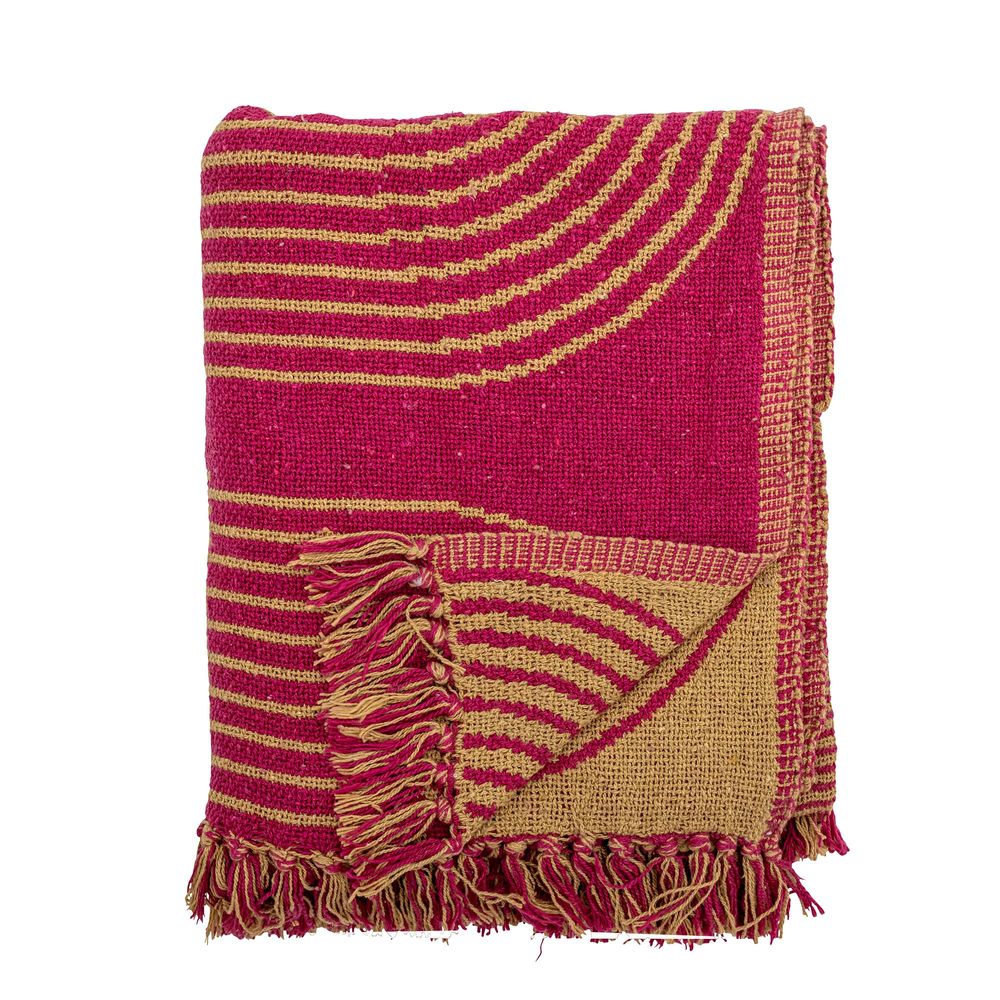Throw blankets - Tiffanie Throw, Pink, Recycled Cotton - BLOOMINGVILLE MULTIBRAND HOUSE