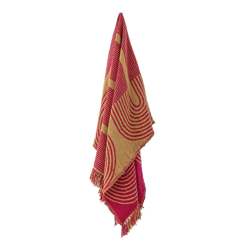 Throw blankets - Tiffanie Throw, Pink, Recycled Cotton - BLOOMINGVILLE MULTIBRAND HOUSE