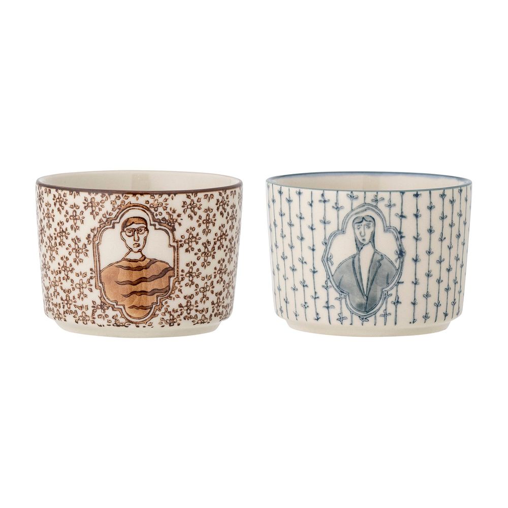 Bowls - Tonia Bowl, Blue, Stoneware Set of 2 - BLOOMINGVILLE MULTIBRAND HOUSE