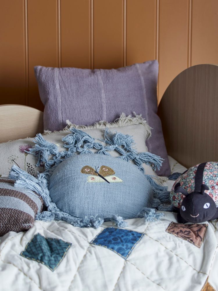 Cushions - Elinna Cushion, Blue, Cotton - BLOOMINGVILLE MINI