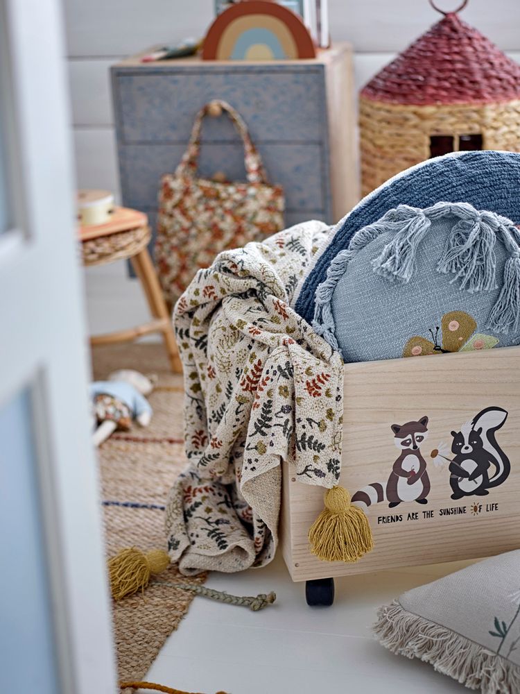 Cushions - Elinna Cushion, Blue, Cotton - BLOOMINGVILLE MINI