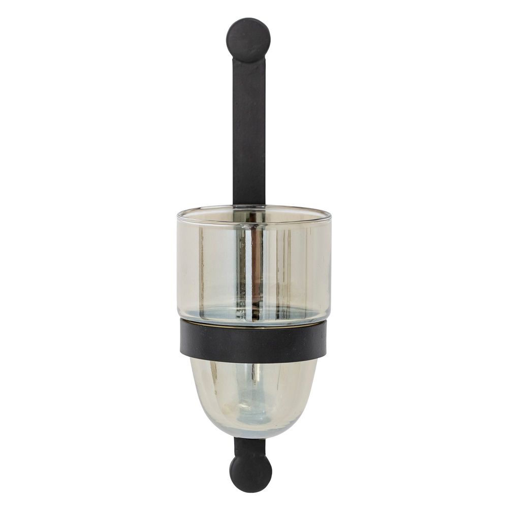Accessoires de déco extérieure - Jasmina Photophore mural, Noir, Verre - BLOOMINGVILLE MULTIBRAND HOUSE