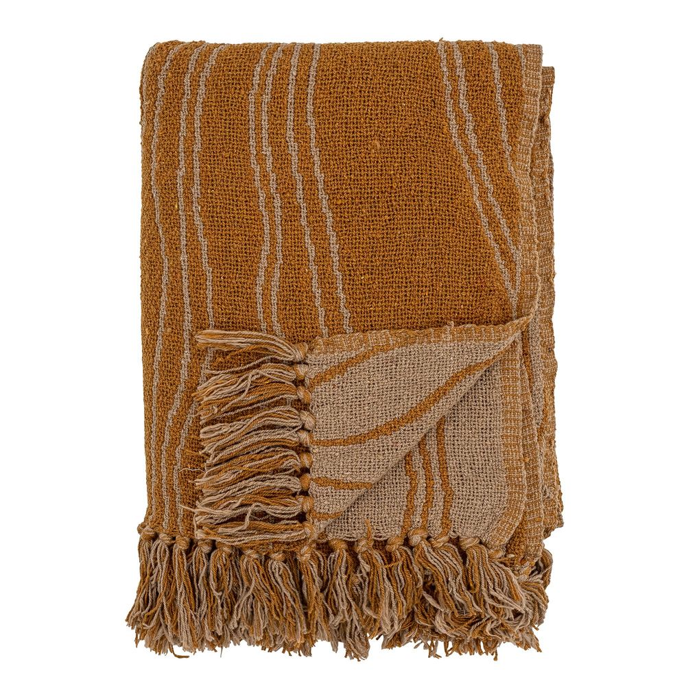 Plaids - Ginna Plaid, Marron, Coton recyclé  - BLOOMINGVILLE MULTIBRAND HOUSE