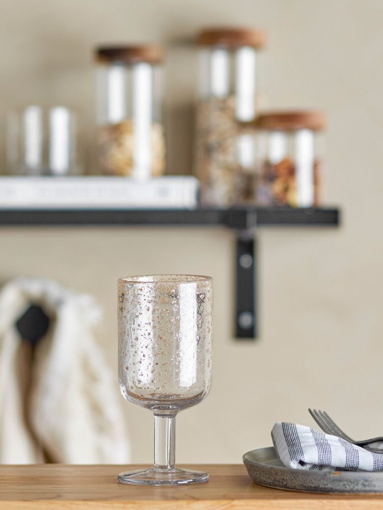 Glass - Bubbles Wine Glass, Clear, Glass - BLOOMINGVILLE MULTIBRAND HOUSE