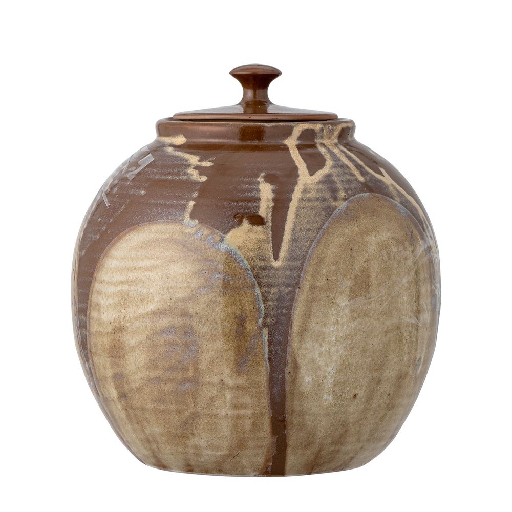 Boîtes de conservation - Nasib Cruche avec couvercle , Marron, Grès  - BLOOMINGVILLE MULTIBRAND HOUSE