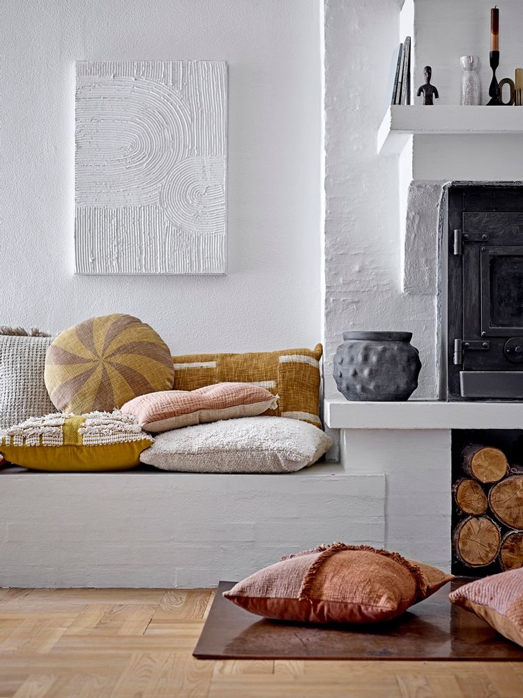 Coussins - Alloa Coussin, Jaune, Coton  - BLOOMINGVILLE MULTIBRAND HOUSE
