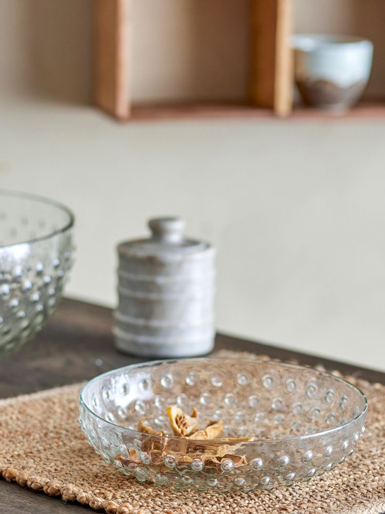 Bowls - Justina Bowl, Clear, Recycled Glass - BLOOMINGVILLE MULTIBRAND HOUSE