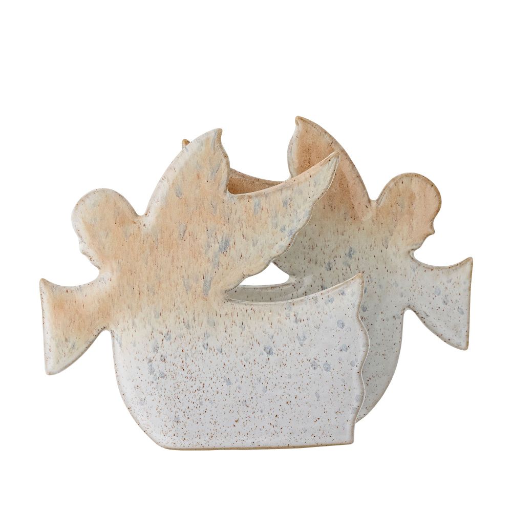 Napkins - Cherub Napkin Holder, Nature, Stoneware - BLOOMINGVILLE MULTIBRAND HOUSE