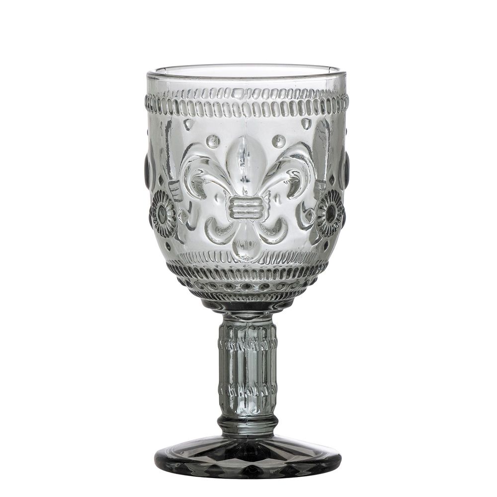 Glass - Cordelia Wine Glass, Grey, Glass - CREATIVE COLLECTION