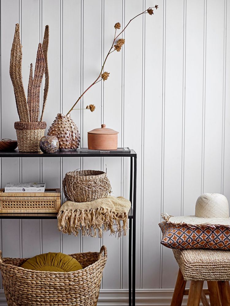 Storage boxes - Lally Box w/Lid, Nature, Rattan Set of 2 - BLOOMINGVILLE MULTIBRAND HOUSE