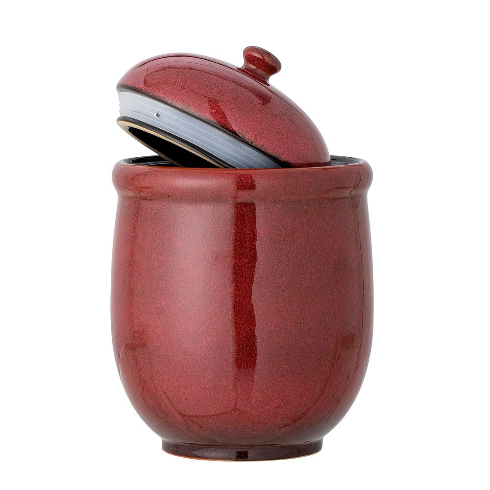 Boîtes de conservation - Jenifer Cruche avec couvercle , Rouge, Grès - BLOOMINGVILLE MULTIBRAND HOUSE