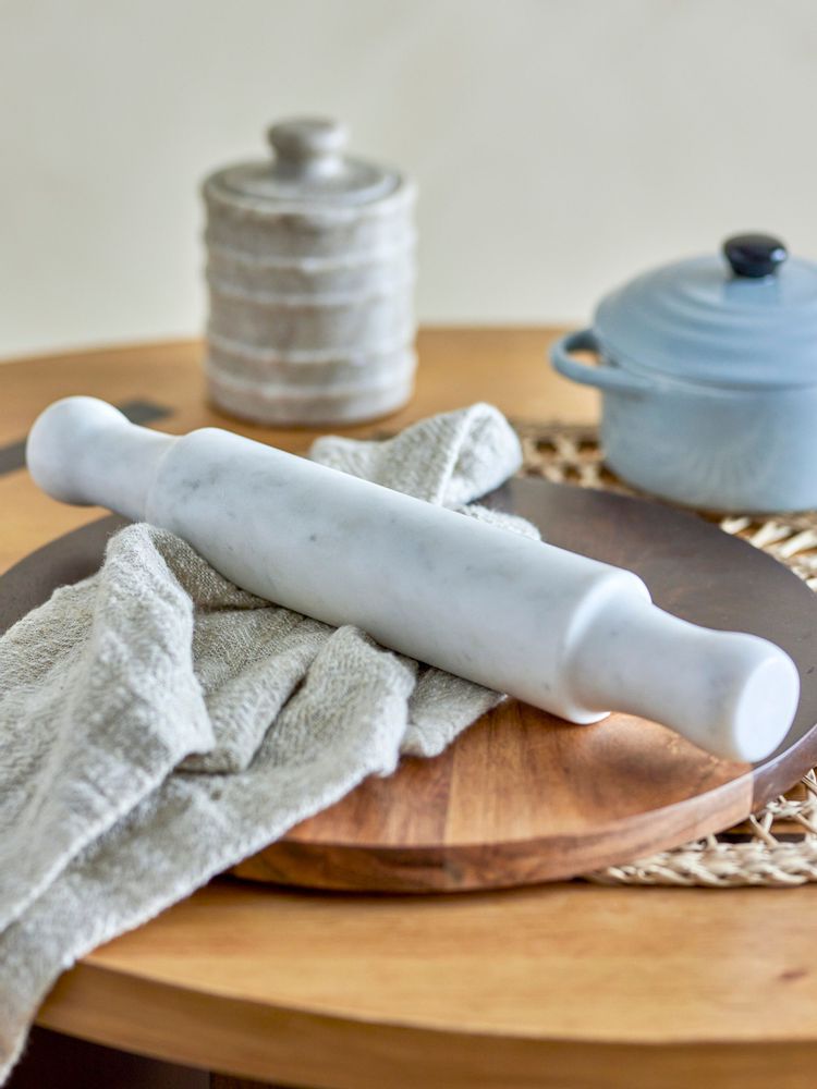 Kitchen utensils - Havea Rolling Pin, White, Marble - BLOOMINGVILLE MULTIBRAND HOUSE