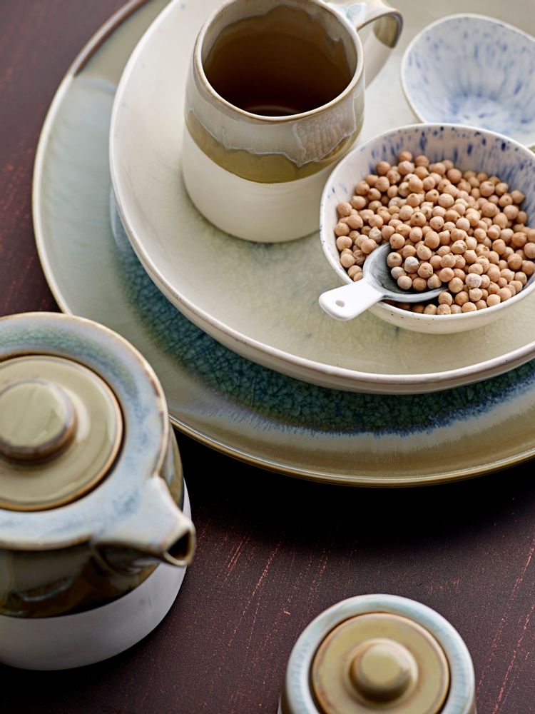 Couverts & ustensiles de cuisine - Heather Assiette de service, Verte, Grès - CREATIVE COLLECTION