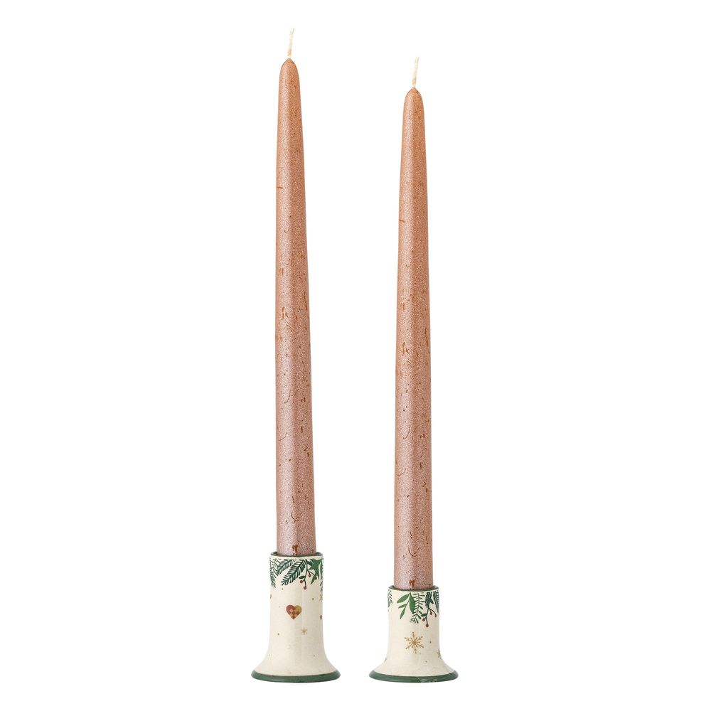 Bougeoirs et photophores - Grazia Bougeoir, Verte, Grès Set of 2 - BLOOMINGVILLE MULTIBRAND HOUSE