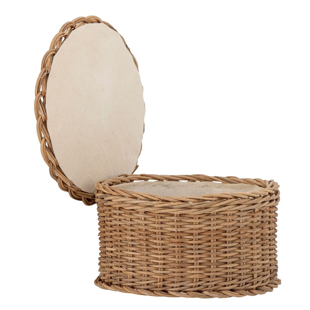 Paniers - Kay Panier avec couvercle, Nature, Rotin - BLOOMINGVILLE MULTIBRAND HOUSE