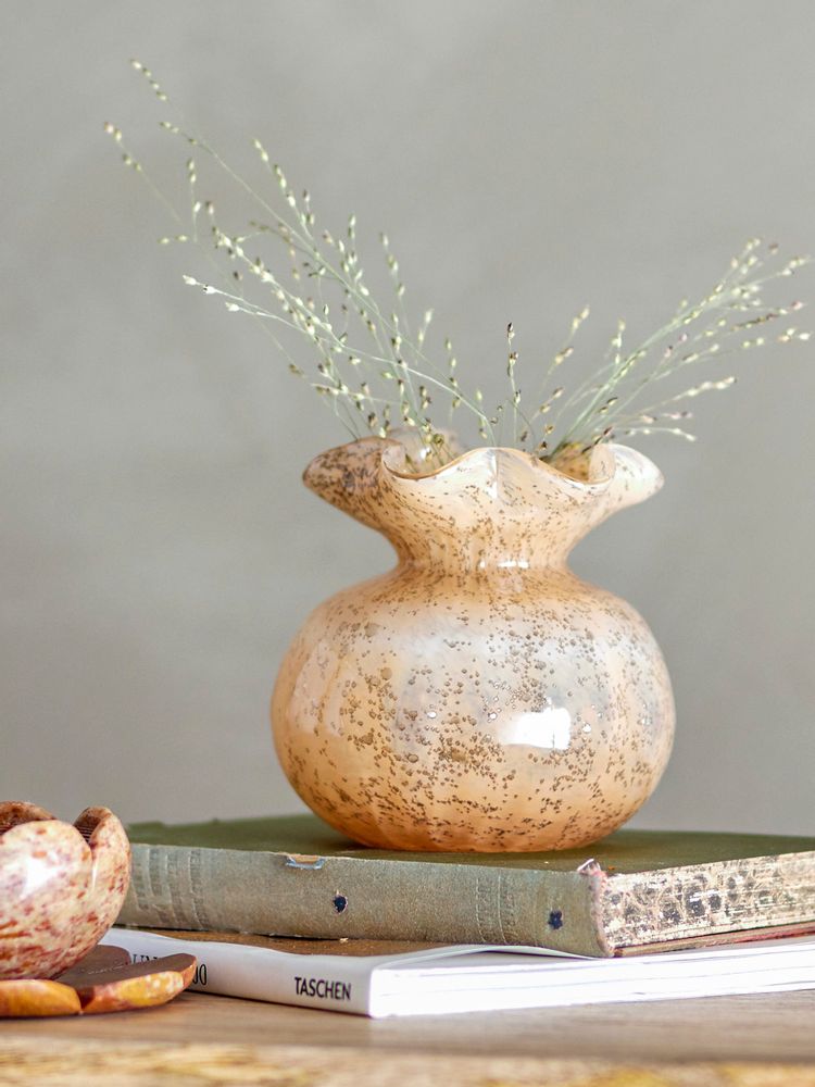 Vases - Thebe Vase, Orange, Glass - CREATIVE COLLECTION
