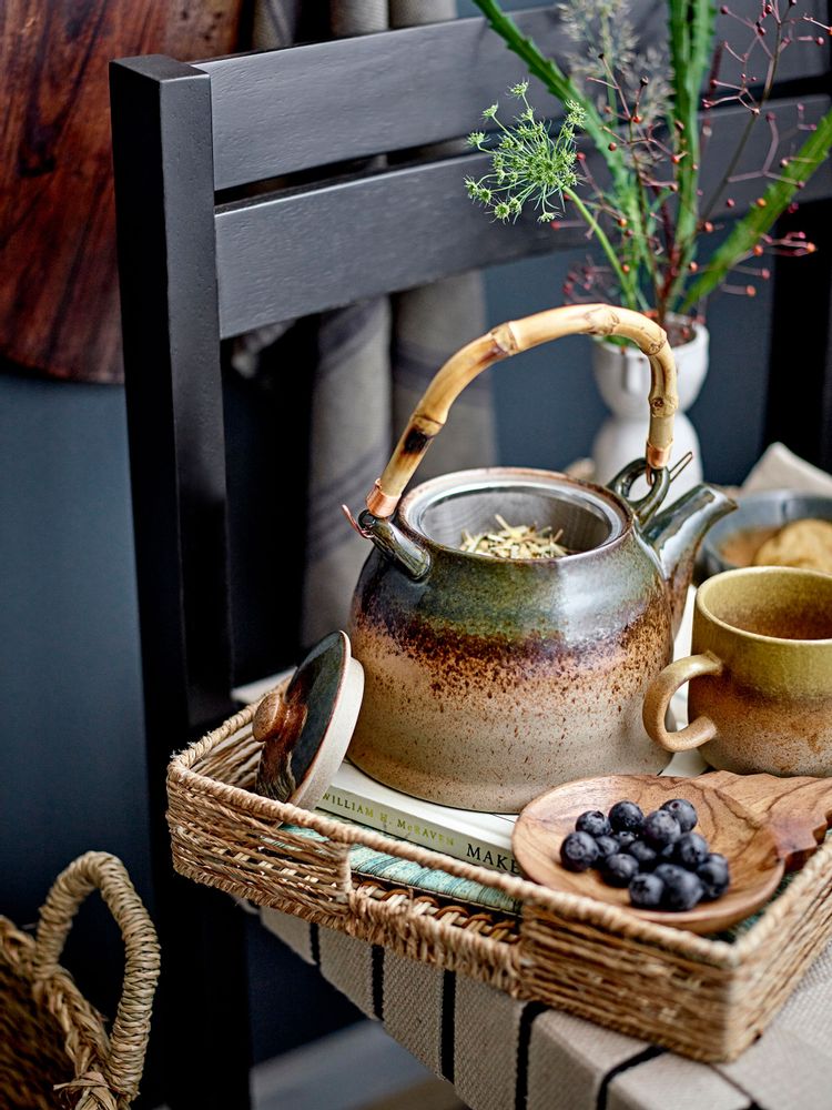 Couverts & ustensiles de cuisine - Aura Théière avec infuseur à thé, Verte, Porcelaine - BLOOMINGVILLE MULTIBRAND HOUSE