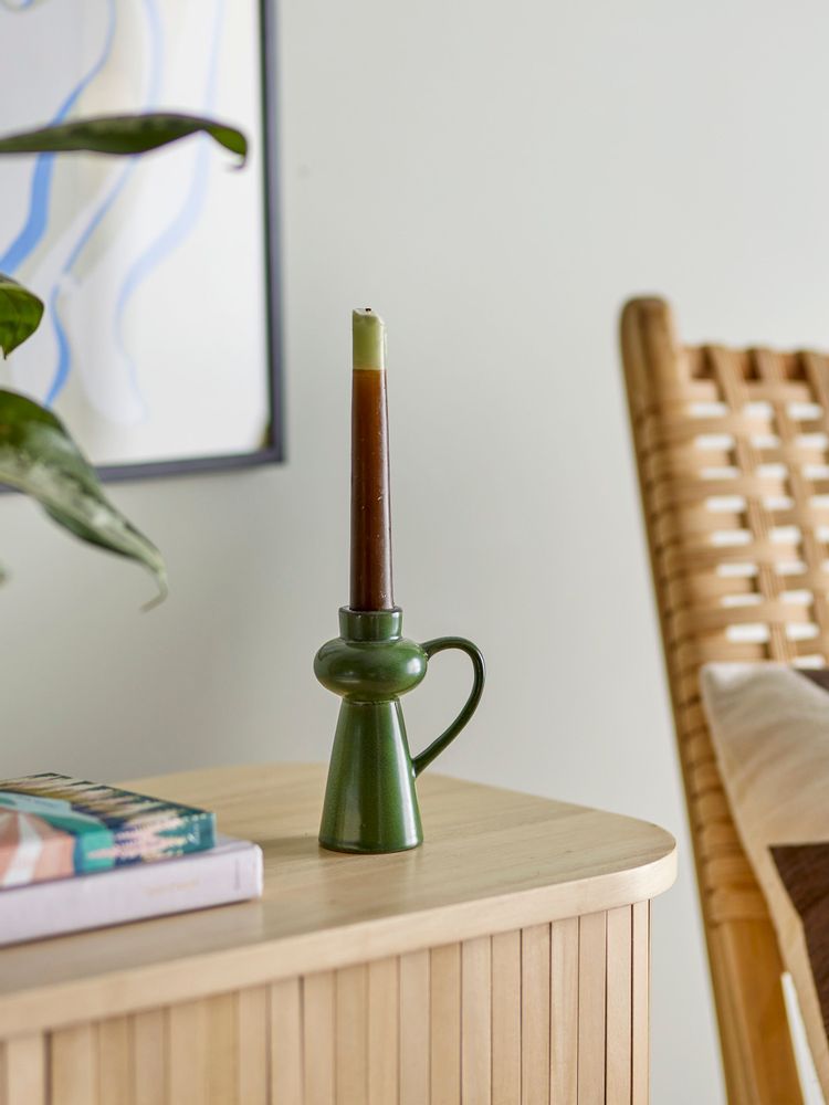 Bougeoirs et photophores - Fija Bougeoir, Verte, Grès - BLOOMINGVILLE MULTIBRAND HOUSE