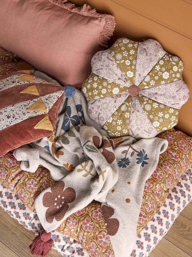 Cushions - Madlen Cushion, Brown, Cotton - BLOOMINGVILLE MINI