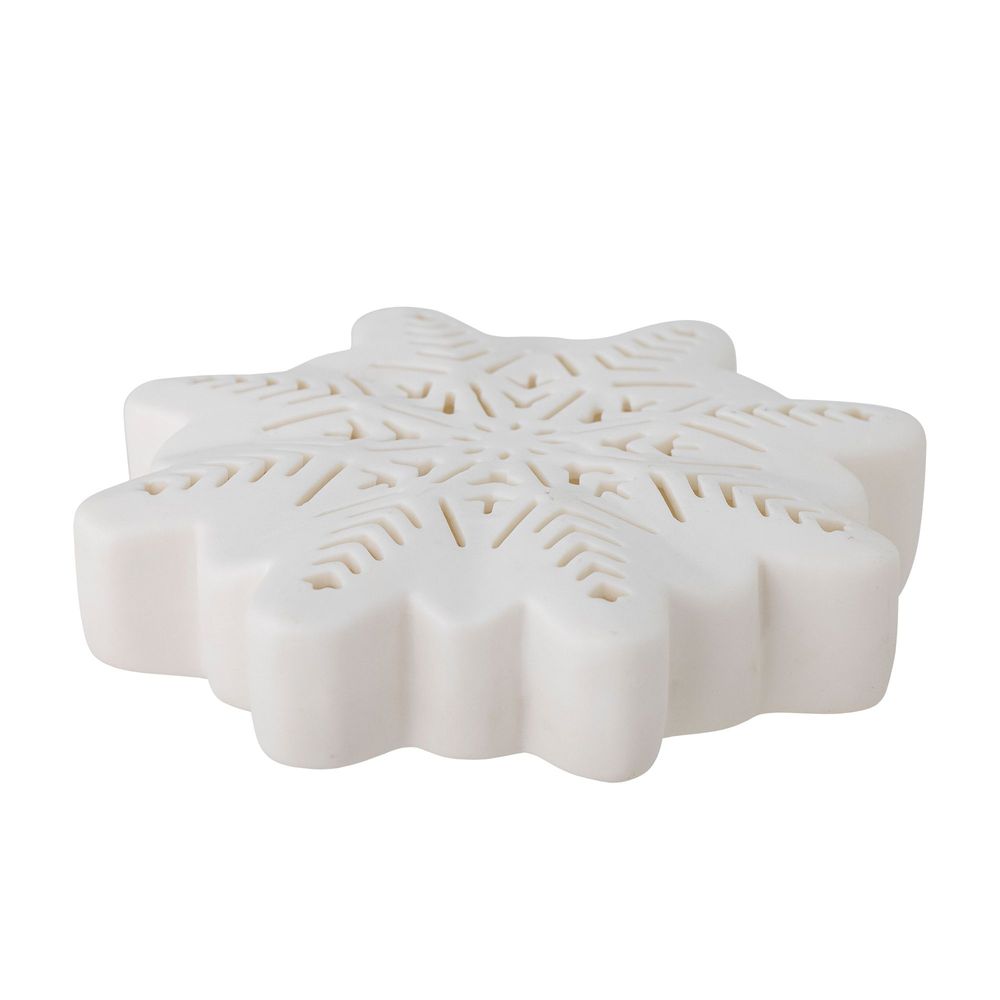 Decorative objects - Flake Deco w/Light, White, Stoneware  - BLOOMINGVILLE MULTIBRAND HOUSE