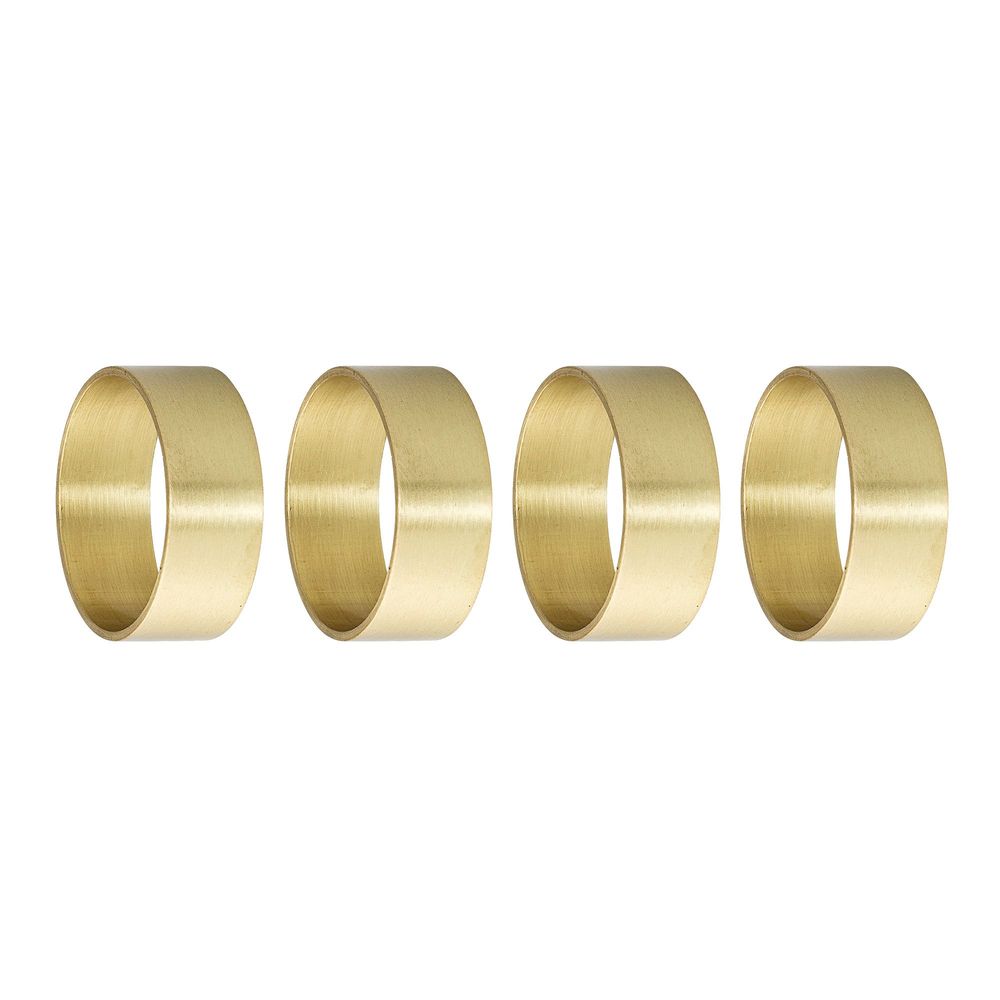 Napkins - Laurie Napkin Ring, Gold, Brass Pack of 4 - BLOOMINGVILLE MULTIBRAND HOUSE