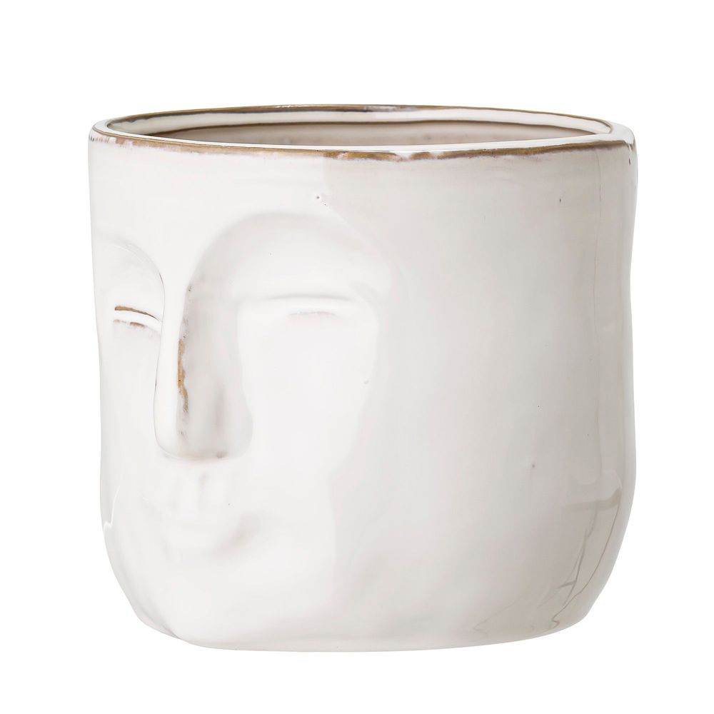 Flower pots - Ignacia Flowerpot, White, Stoneware - BLOOMINGVILLE MULTIBRAND HOUSE