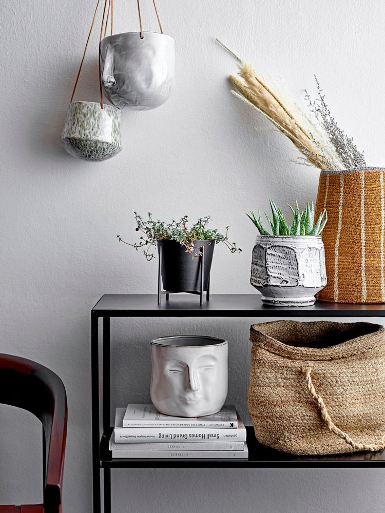 Flower pots - Ignacia Flowerpot, White, Stoneware - BLOOMINGVILLE MULTIBRAND HOUSE