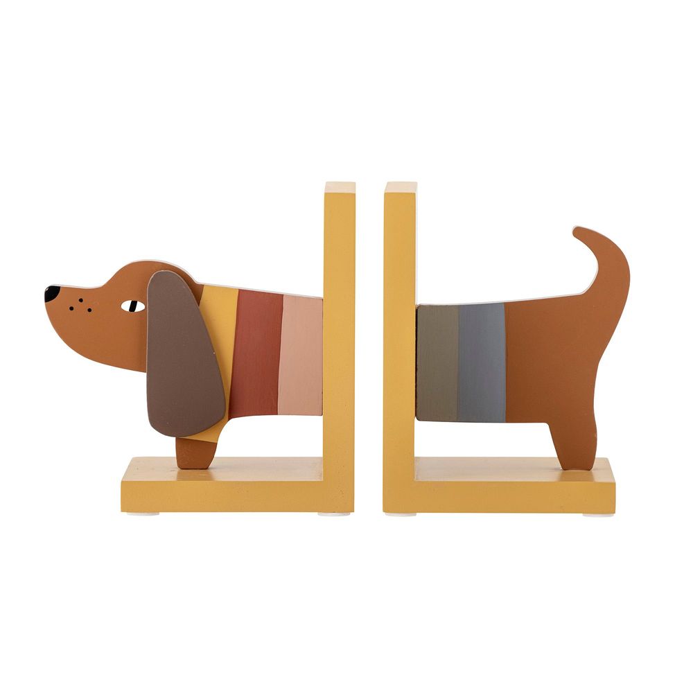 Decorative objects - Charlie Bookend, Yellow, FSC®100%, MDF Set of 2 - BLOOMINGVILLE MINI
