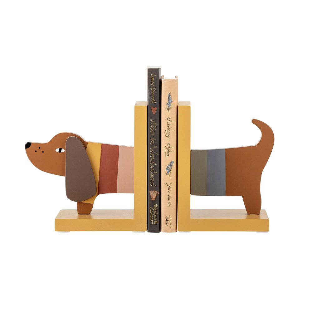 Decorative objects - Charlie Bookend, Yellow, FSC®100%, MDF Set of 2 - BLOOMINGVILLE MINI