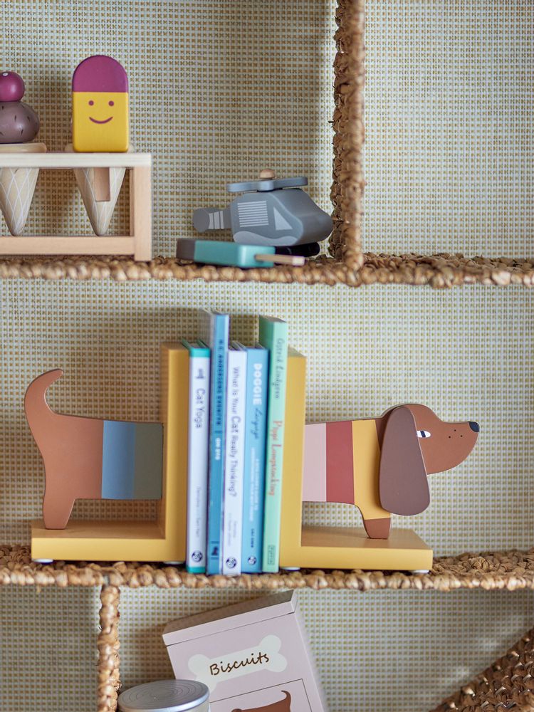 Decorative objects - Charlie Bookend, Yellow, FSC®100%, MDF Set of 2 - BLOOMINGVILLE MINI