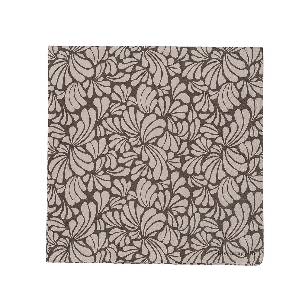 Napkins - Pilou Napkin, Brown, FSC® Mix, Papier Pack of 20 - BLOOMINGVILLE MULTIBRAND HOUSE