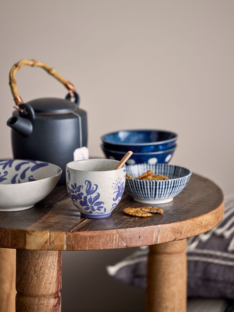 Bowls - Camellia Bowl, Blue, Porcelain - CREATIVE COLLECTION