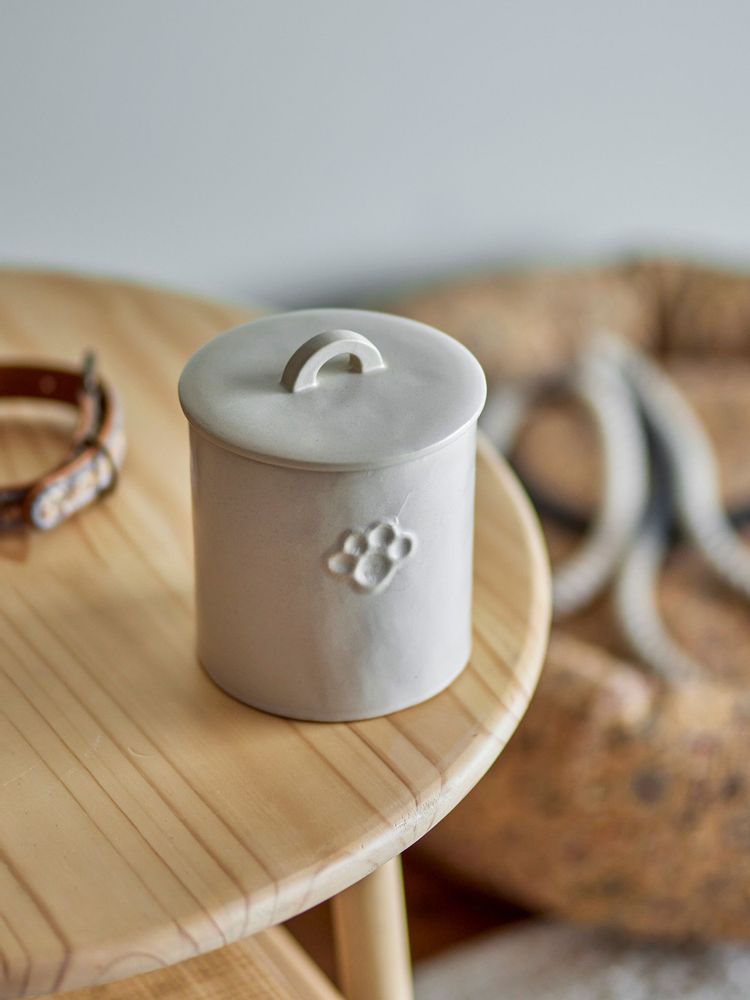 Pet accessories - Buddy Jar w/Lid, White, Stoneware  - BLOOMINGVILLE MULTIBRAND HOUSE