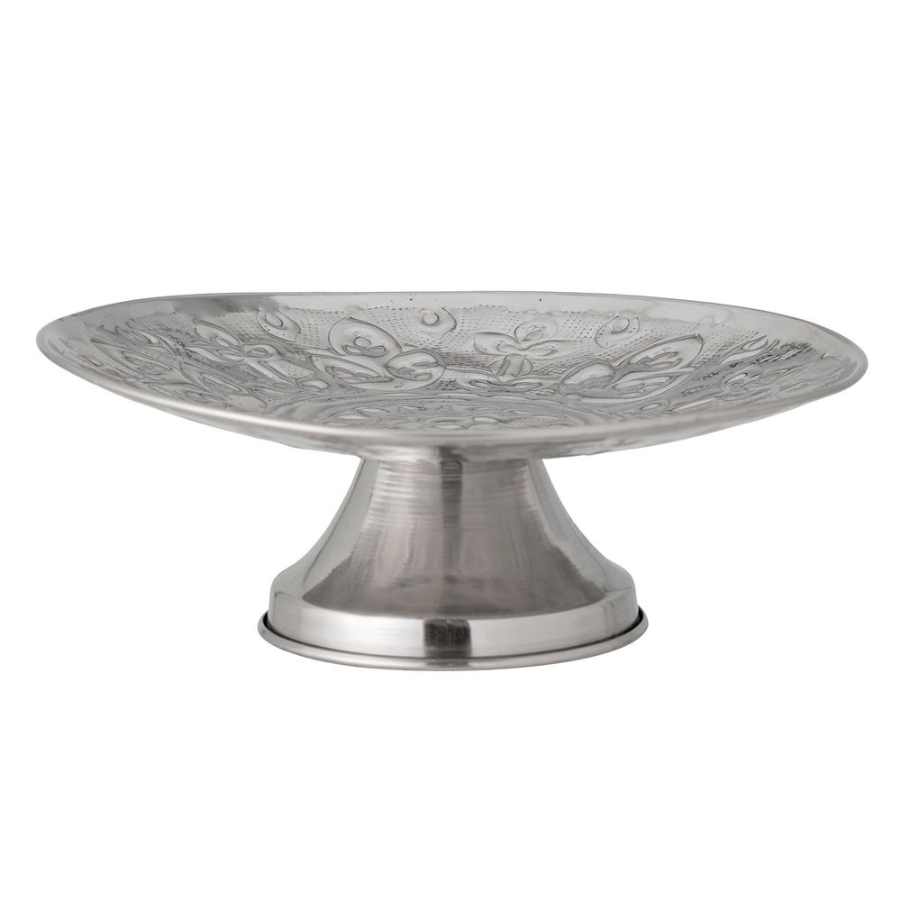 Trays - Litha Cake Tray, Silver, Metal - BLOOMINGVILLE MULTIBRAND HOUSE