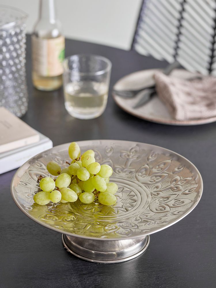 Trays - Litha Cake Tray, Silver, Metal - BLOOMINGVILLE MULTIBRAND HOUSE