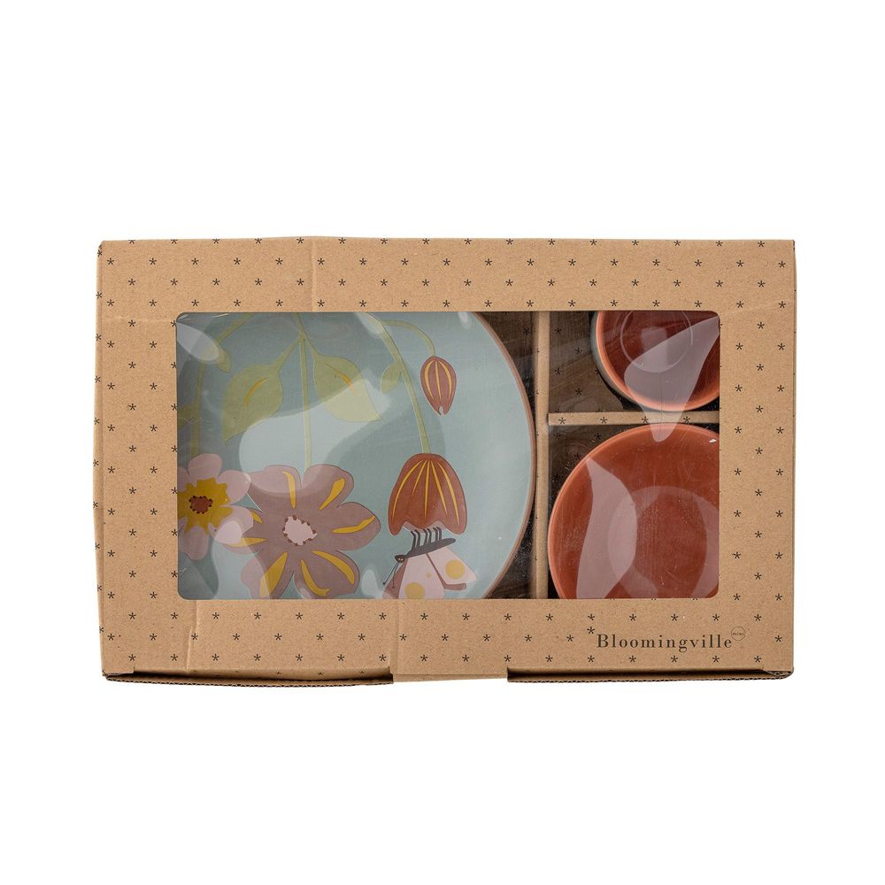 Assiettes au quotidien - Meadow Ensemble de vaisselle, Blue, Grès Set of 3 - BLOOMINGVILLE MINI