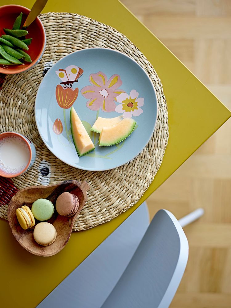 Assiettes au quotidien - Meadow Ensemble de vaisselle, Blue, Grès Set of 3 - BLOOMINGVILLE MINI