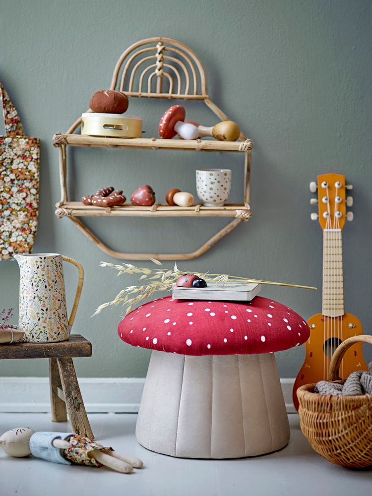 Poufs - Lue Pouf, Rouge, Polyester - BLOOMINGVILLE MINI
