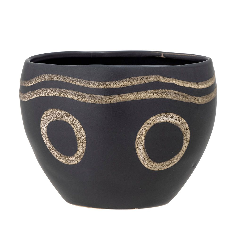 Pots de fleurs - Magnus Pot de fleurs, Noir, Grès  - BLOOMINGVILLE MULTIBRAND HOUSE