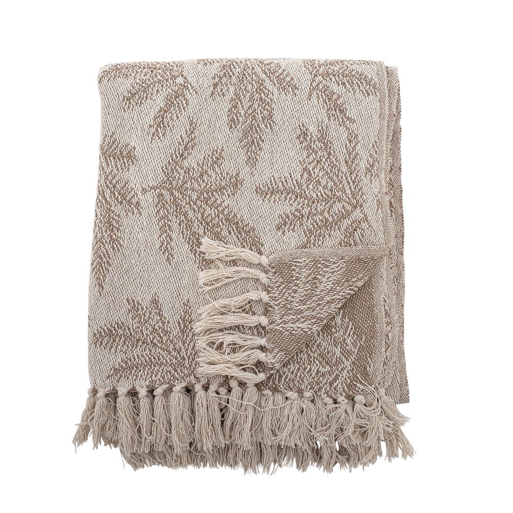 Throw blankets - Gabriela Throw, Brown, Recycled Cotton - BLOOMINGVILLE MULTIBRAND HOUSE