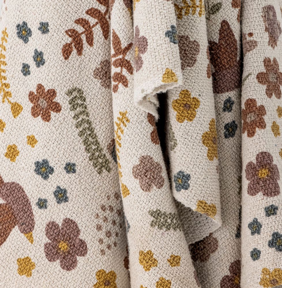 Plaids - Kristine Plaid, Nature, Coton recyclé - BLOOMINGVILLE MINI