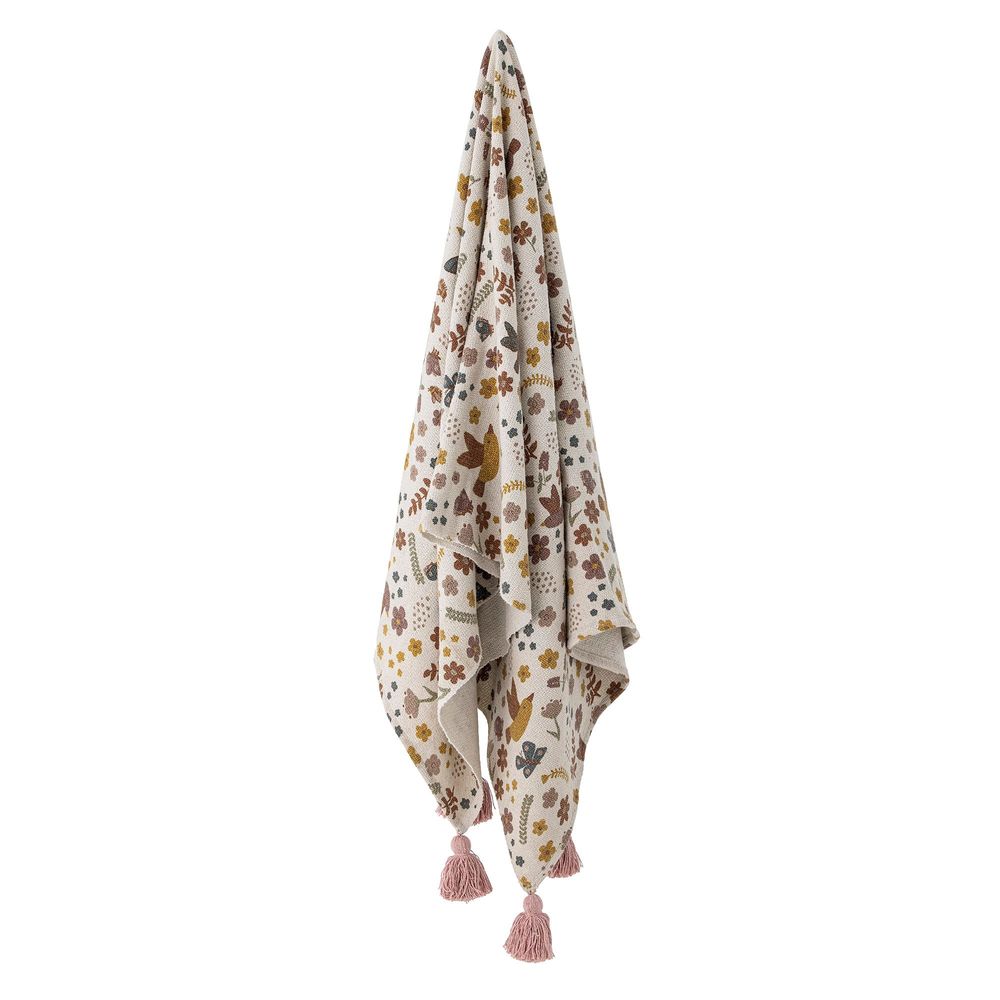 Plaids - Kristine Plaid, Nature, Coton recyclé - BLOOMINGVILLE MINI