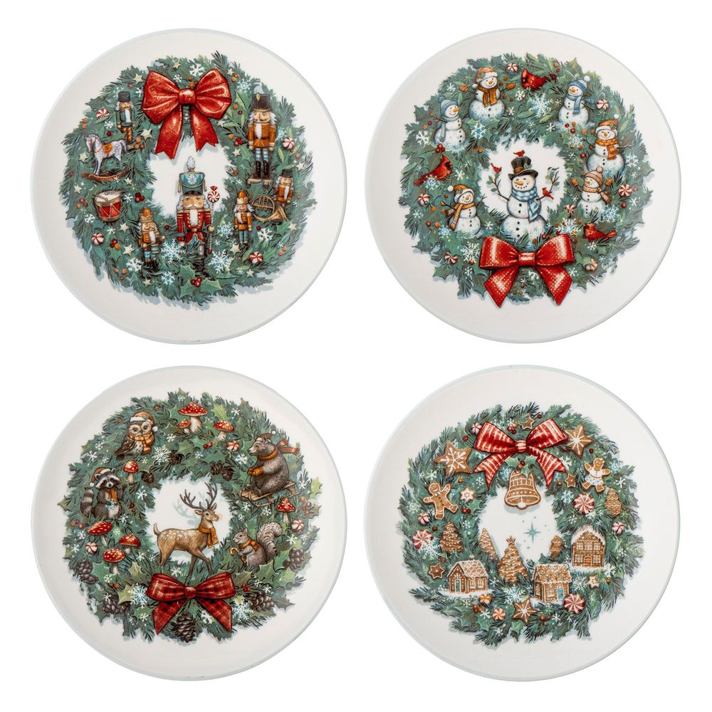 Everyday plates - Valentin Plate, Green, Stoneware Set of 4 - BLOOMINGVILLE MULTIBRAND HOUSE