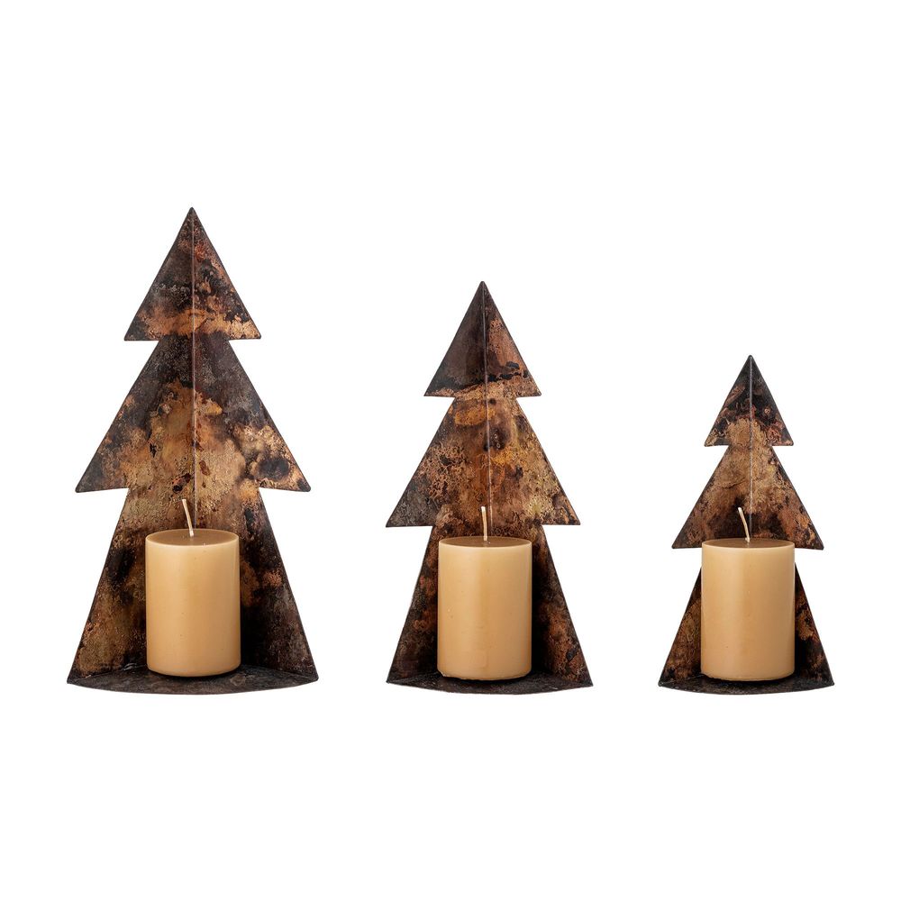 Decorative objects - Rony Deco Tree, Brown, Metal Set of 3 - BLOOMINGVILLE MULTIBRAND HOUSE