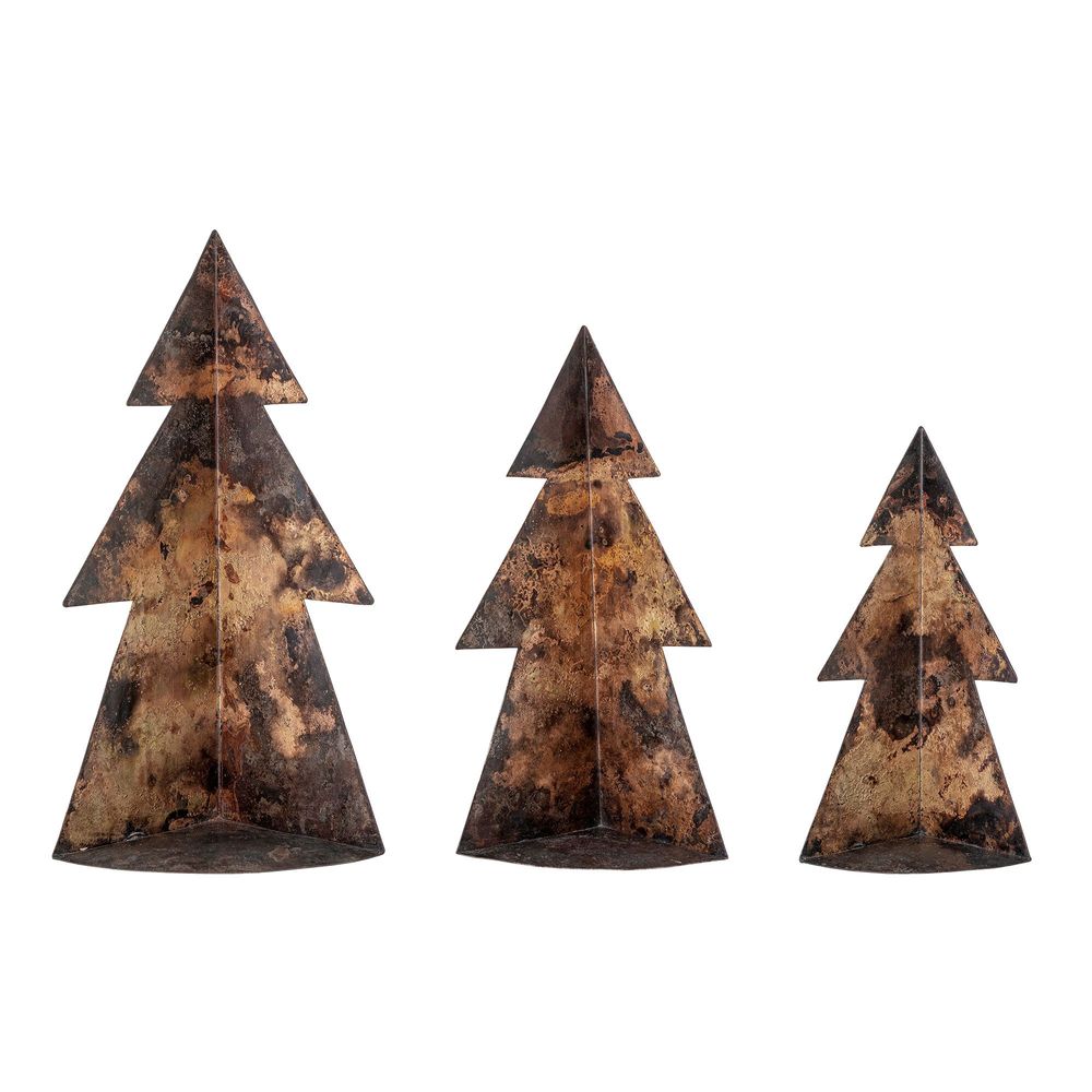 Decorative objects - Rony Deco Tree, Brown, Metal Set of 3 - BLOOMINGVILLE MULTIBRAND HOUSE