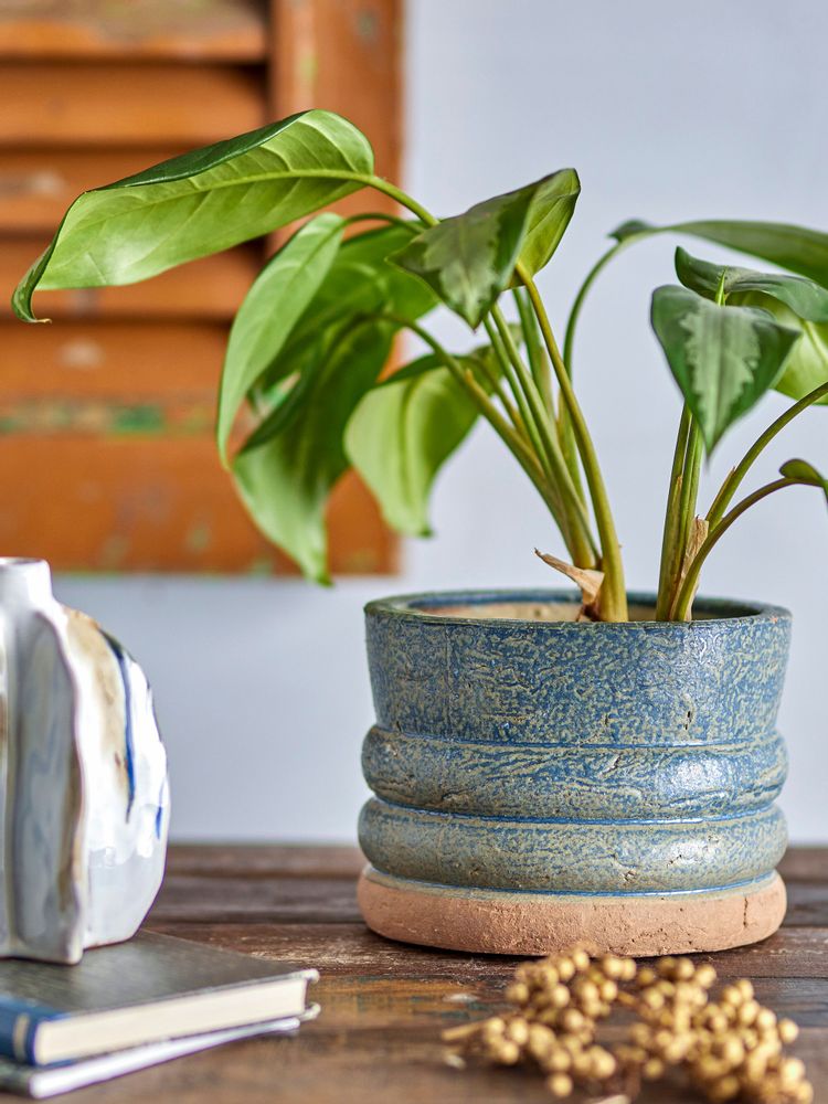 Pots de fleurs - Maizun Pot de fleurs, Blue, Terre cuite - CREATIVE COLLECTION