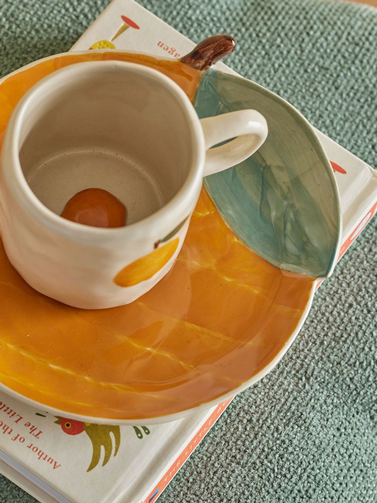 Mugs - Agnes Cup, White, Stoneware - BLOOMINGVILLE MINI