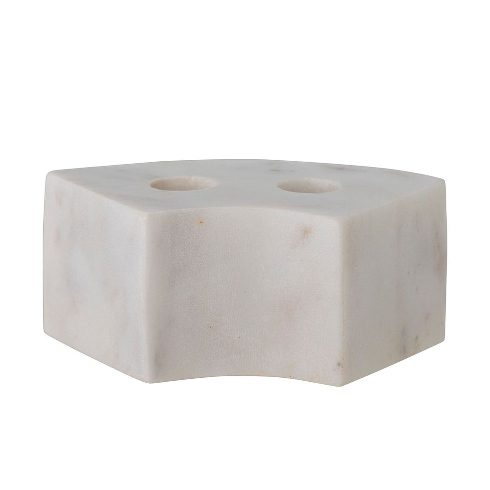 Bougeoirs et photophores - Florida Bougeoir, Blanc, Marbre - BLOOMINGVILLE MULTIBRAND HOUSE