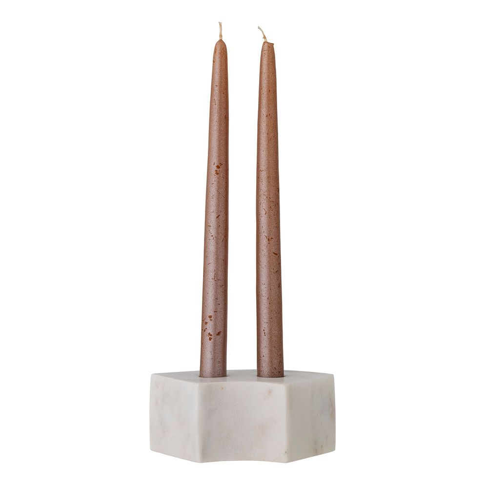 Bougeoirs et photophores - Florida Bougeoir, Blanc, Marbre - BLOOMINGVILLE MULTIBRAND HOUSE
