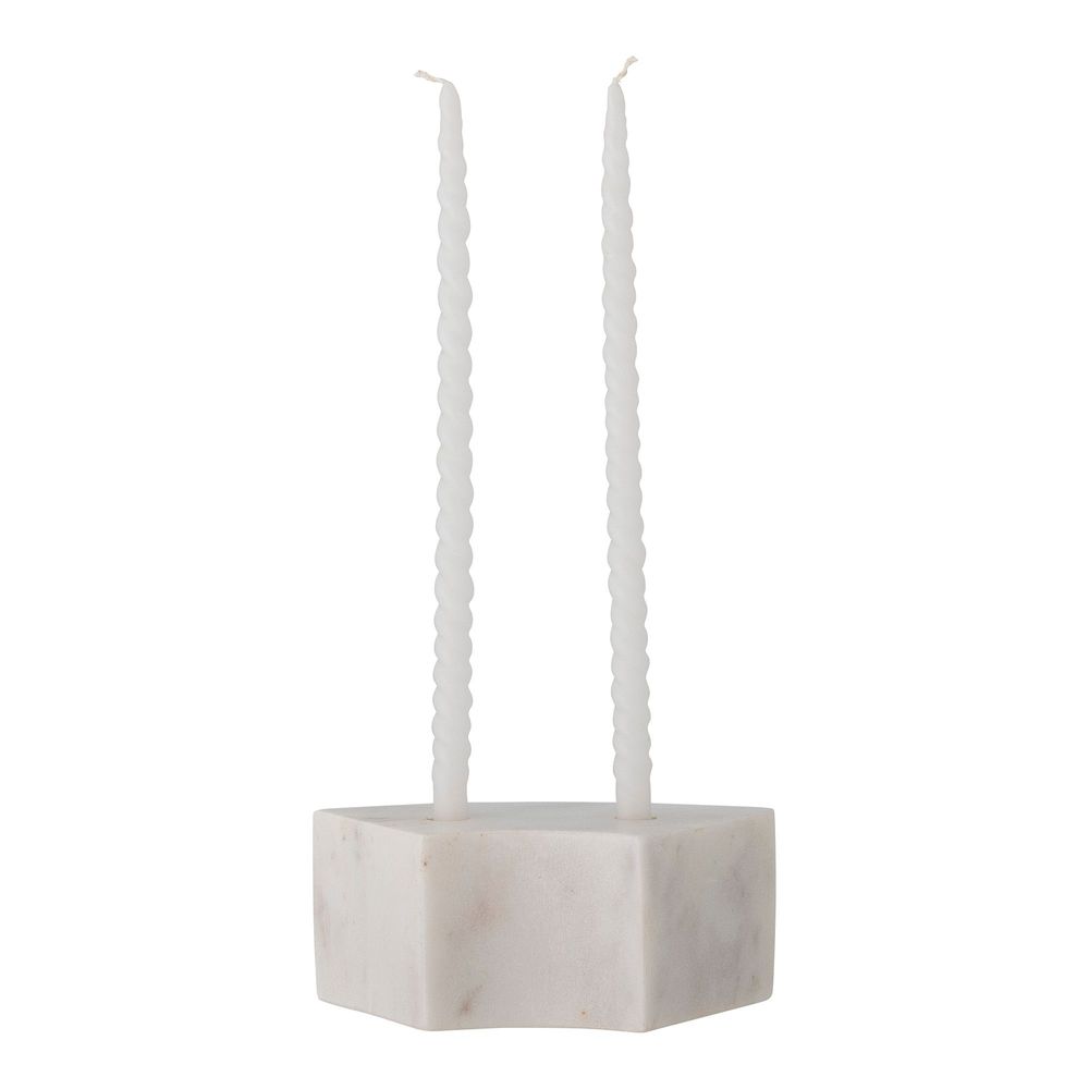 Bougeoirs et photophores - Florida Bougeoir, Blanc, Marbre - BLOOMINGVILLE MULTIBRAND HOUSE